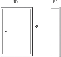 Corozo Зеркальный шкаф Толедо 50/С – фотография-6